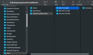 JDK 安装目录 /Library/Java/JavaVirtualMachines